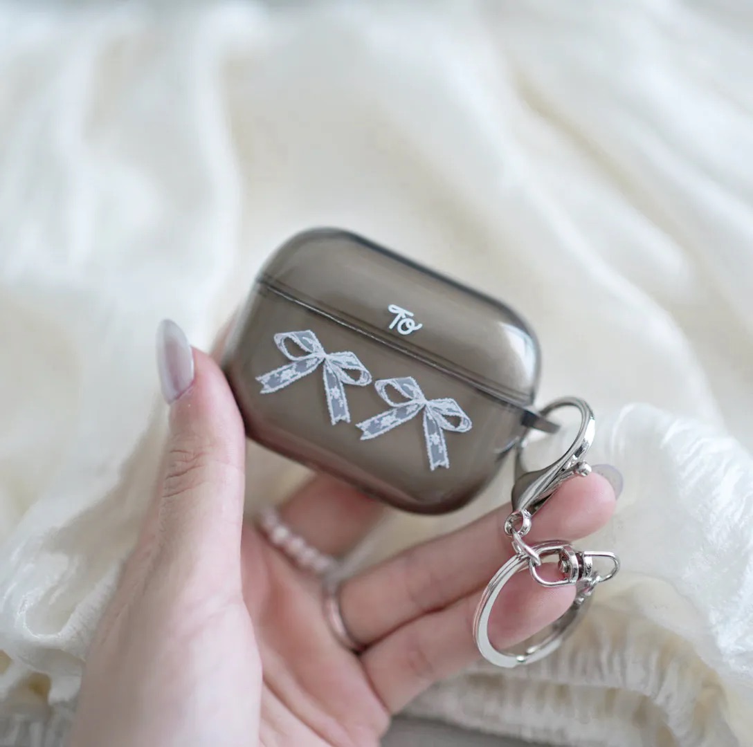 【Black x White Lace Ribbon】透黑AirPods Case