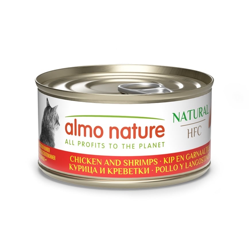 Almo Nature (HFC) 雞肉+鮮蝦 貓罐頭 70g