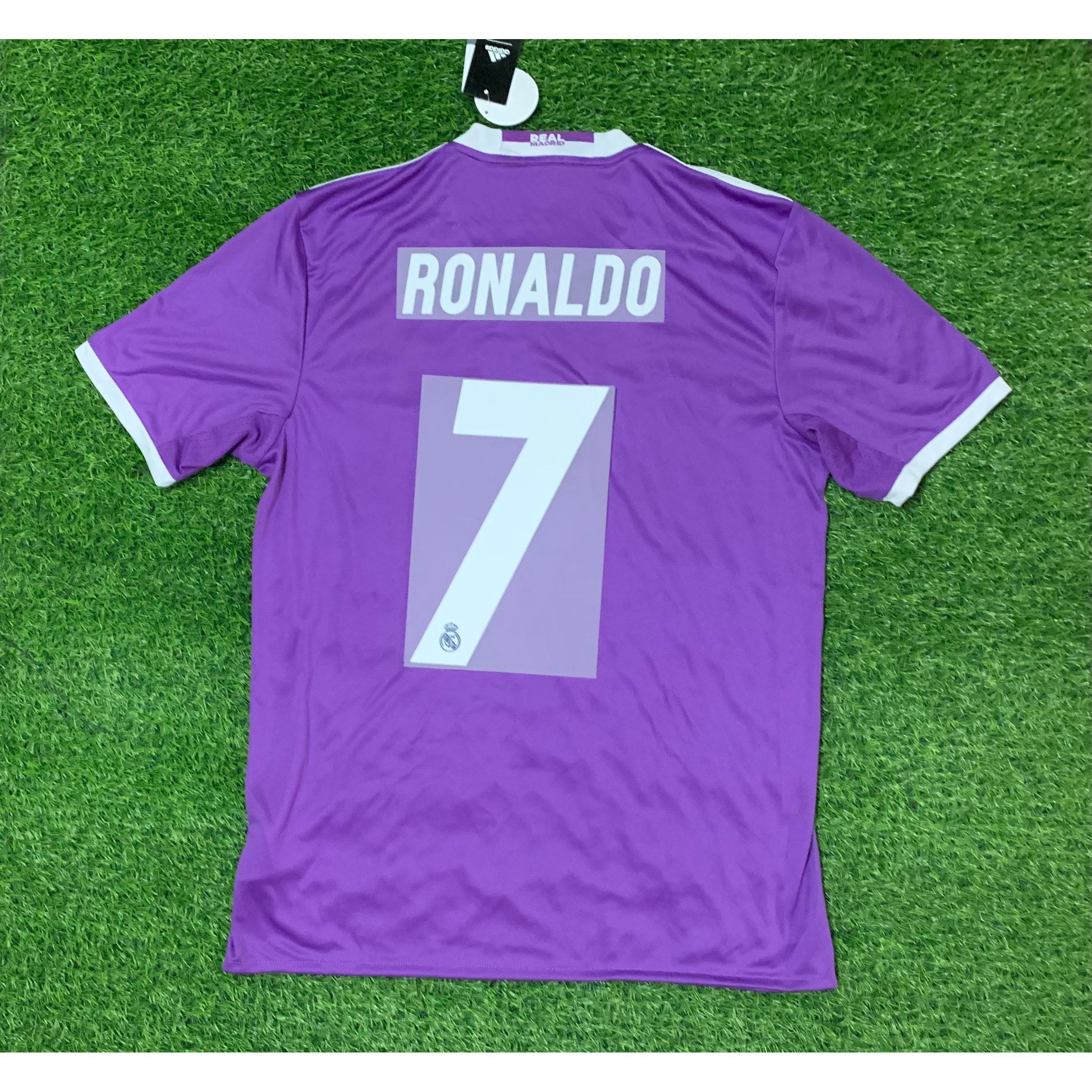 A2 2016-17 皇家馬德里 皇馬 作客 球迷版 短袖 連 原裝復刻字 7 Ronaldo