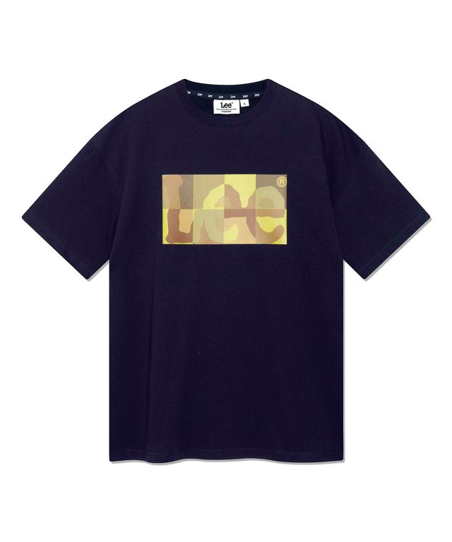 Lee Color Block Twitch Logo T-Shirt Navy | KAZUE