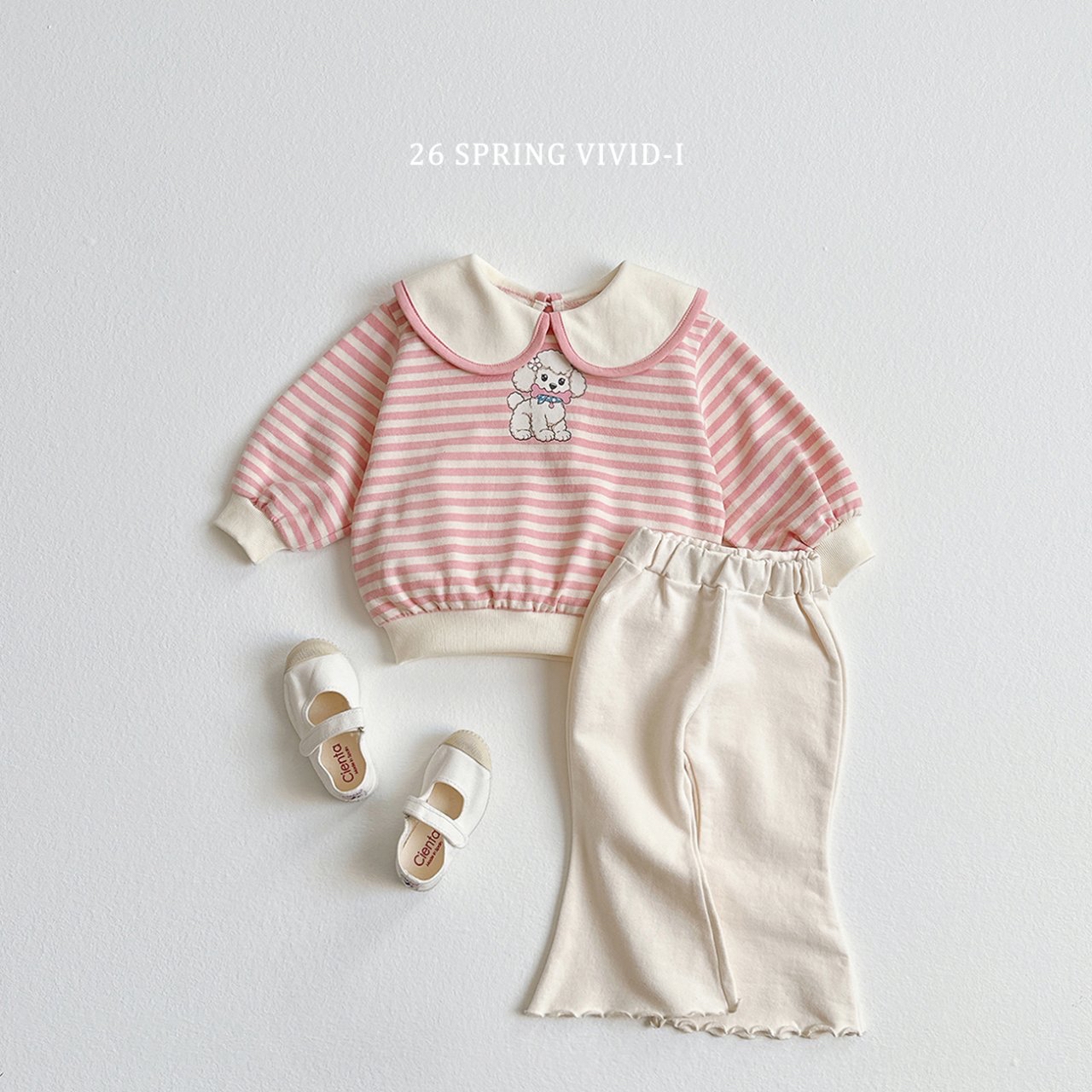 🌸預訂 韓國直送🌸🇰🇷VIVIDI四色純色毛圈花邊喇叭褲