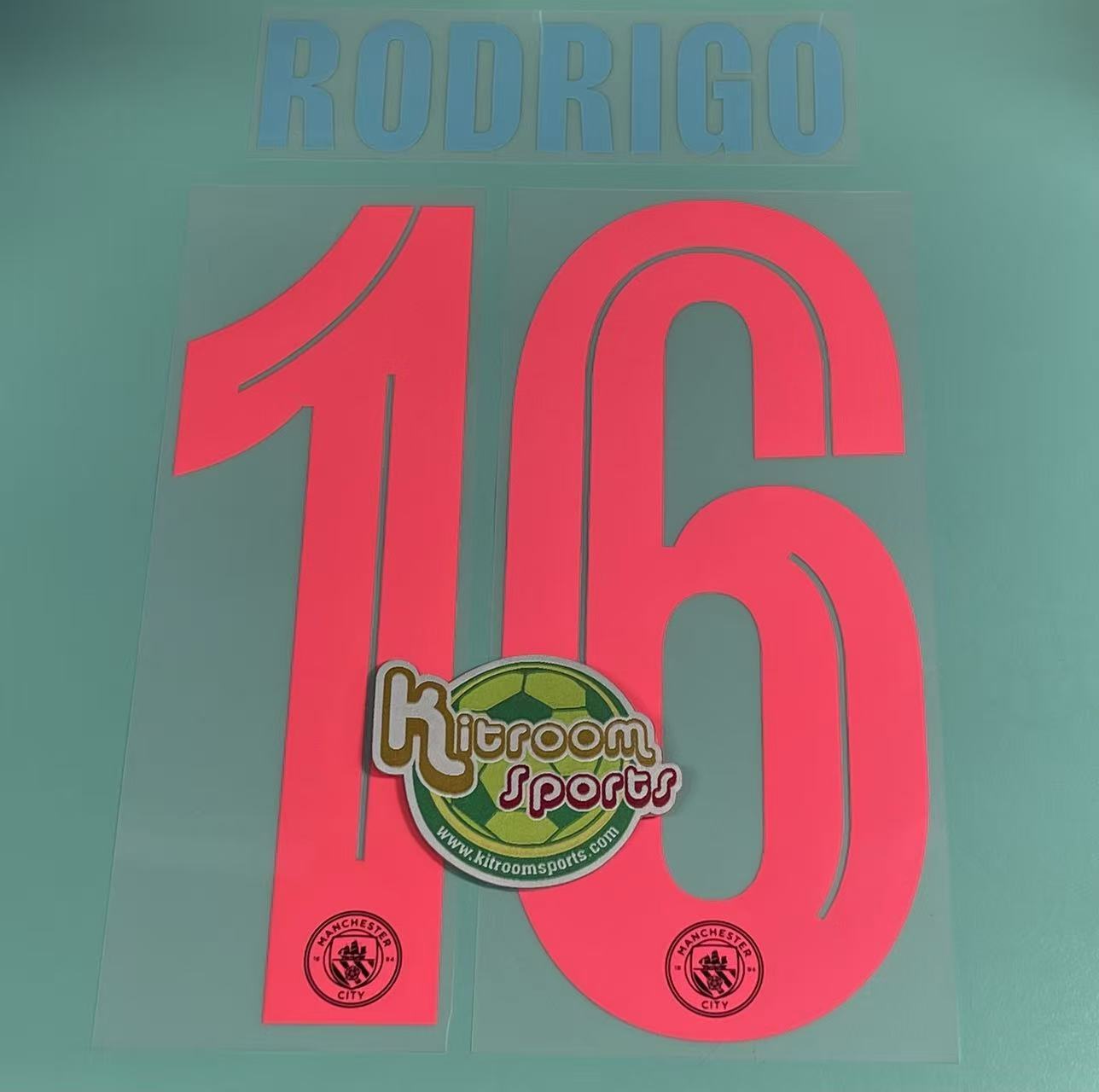 2023-24 Manchester City 3RD UCL Nameset #16 RODRIGO