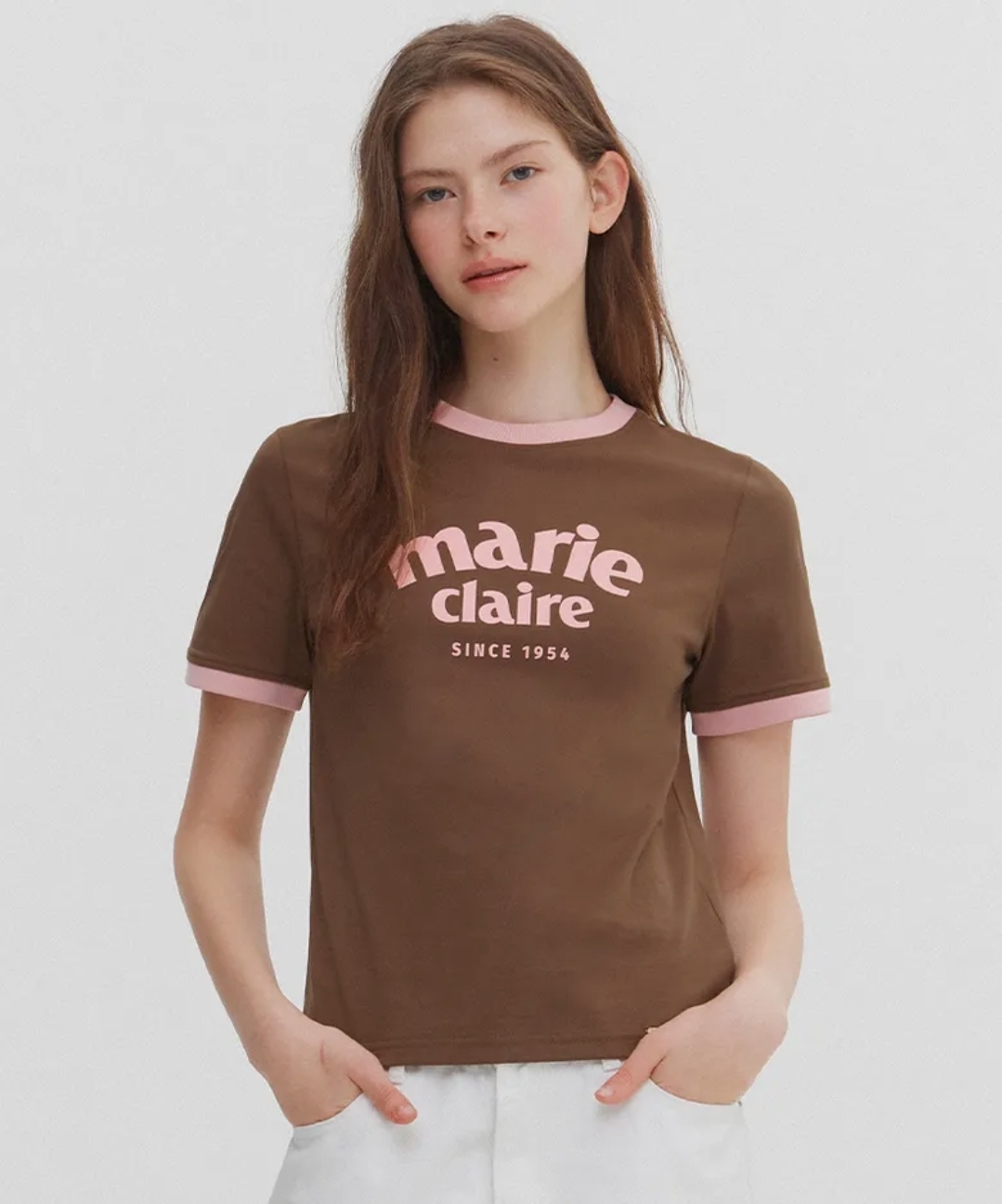 Marie Claire Logo Ringer Tee 
