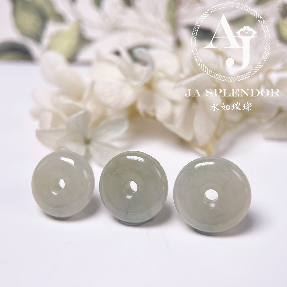 JN-477/483/488 天然翡翠A玉 冰潤雪梨黃小平安扣