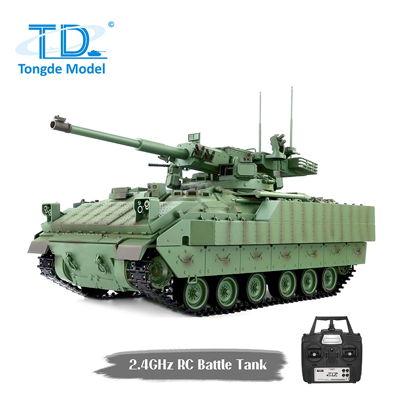 全新 通德 1:16 遙控 M 2128 布雷德利 105mm 火炮支援戰車 | 遙控坦克| 3.0版 | 基礎版本 | 紅外線對戰 | 伸縮炮管