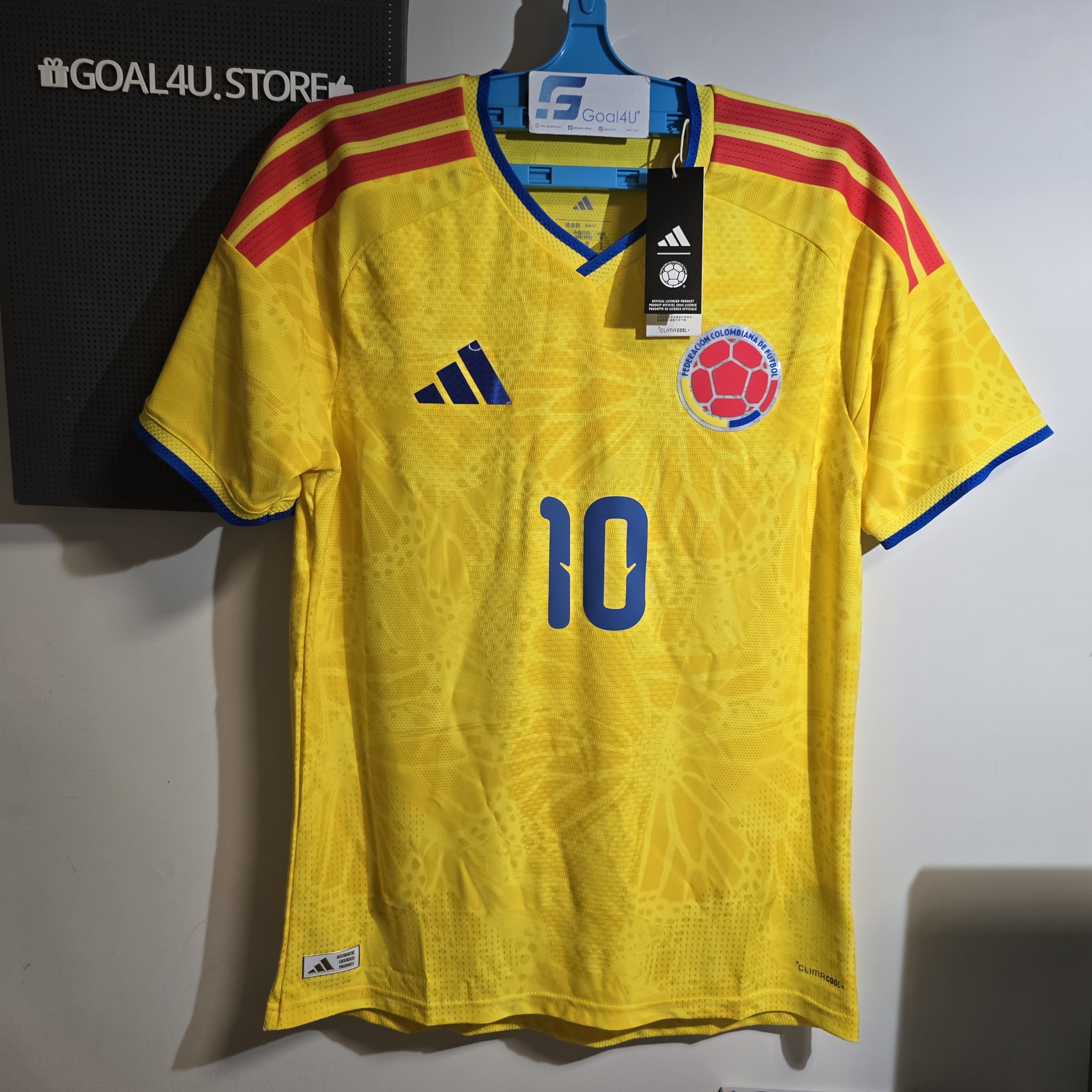 💛 Adidas Colombia 哥倫比亞 2025-26 主場球員版球衣 (可加印字章) JL6971