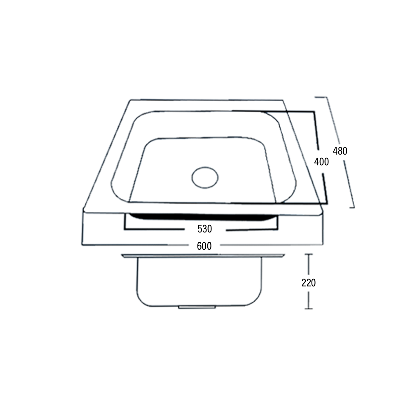 Otosani Stainless Steel Single Bowl Kitchen Sink (6048#) OTO6048