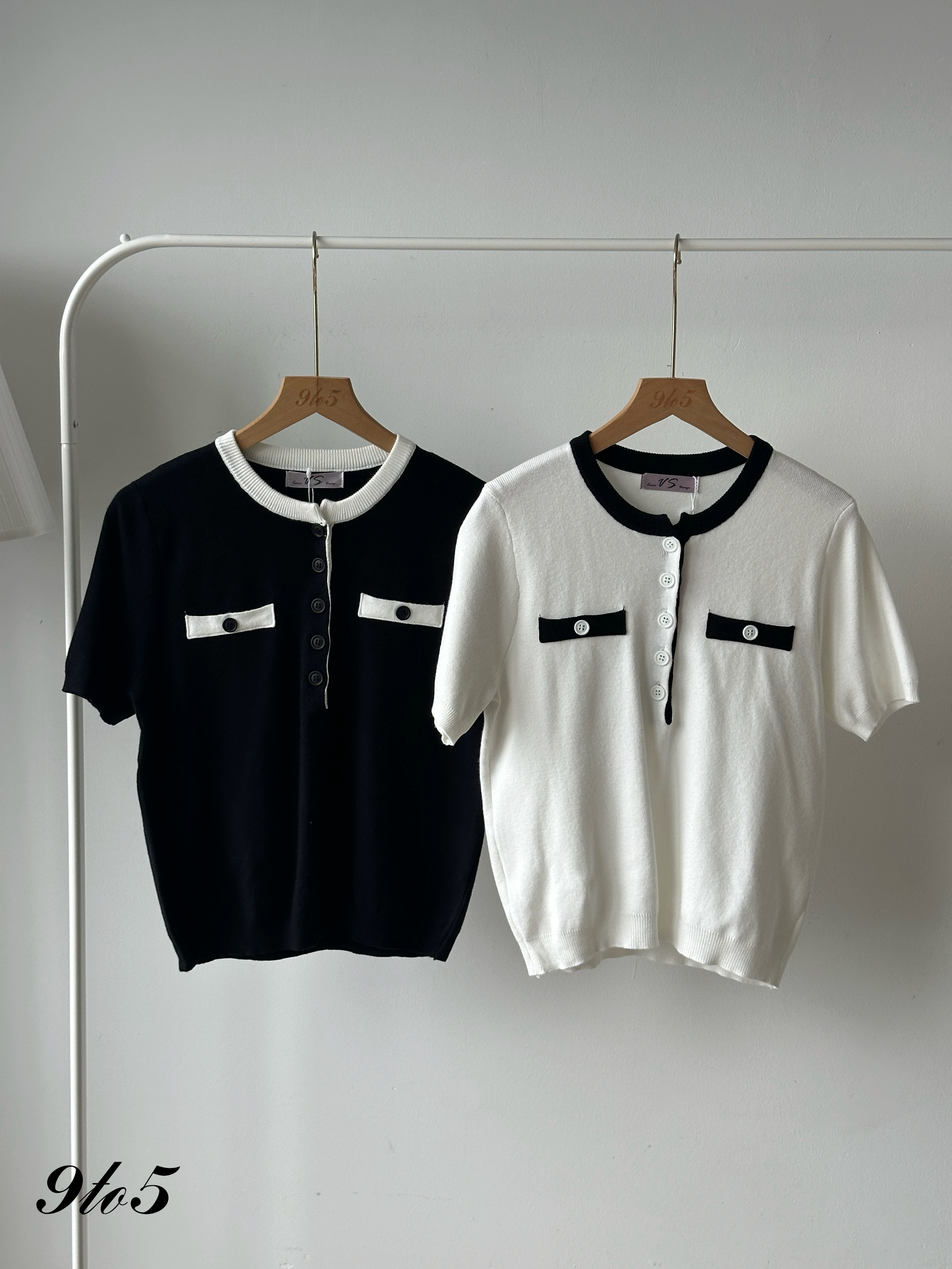 T4243 Contrast Knit Top - 4 Colors 
