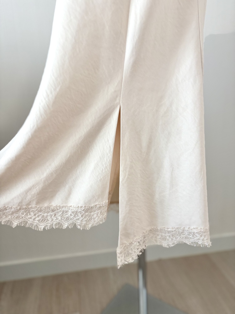 Lacie Asymmetric Skirt (Ivory)