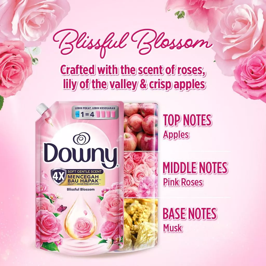 Downy Fabric Conditioner Refill Pack 530ML - BLISSFUL BLOSSOM