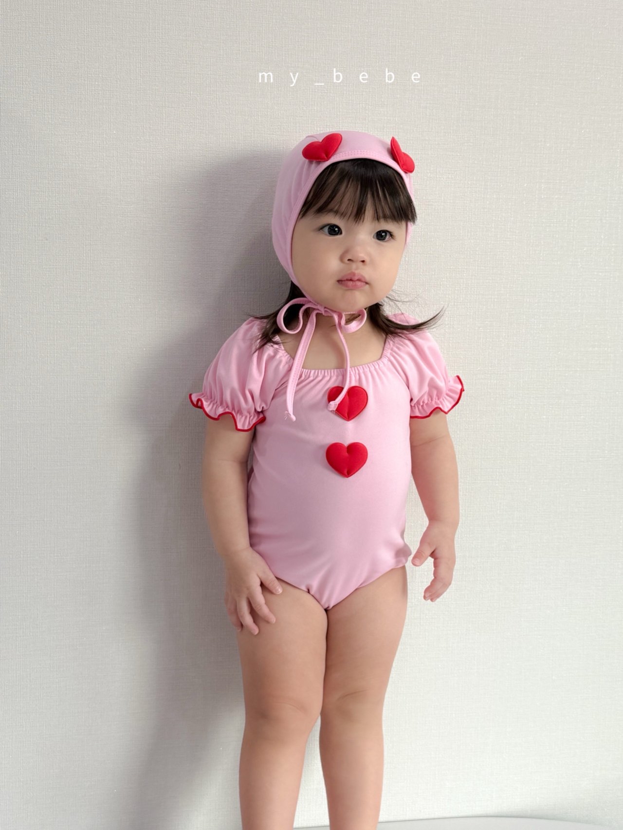 Mybebe | heart set (Pink size L(98-110)