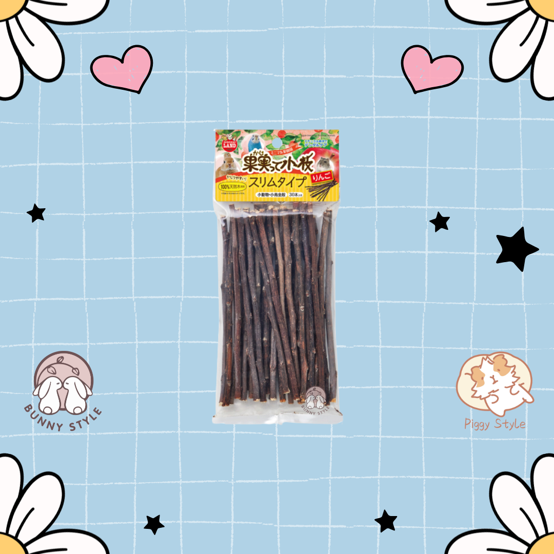 日本 Marukan 小動物 蘋果木磨牙棒 30pcs