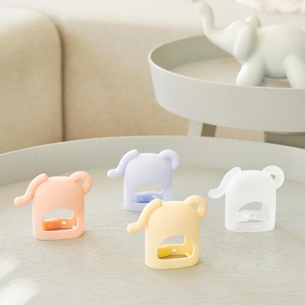 部分現貨🇰🇷預訂 韓國直送🇰🇷MOYUUM四色白金矽膠大象型手環式嬰兒牙膠連盒