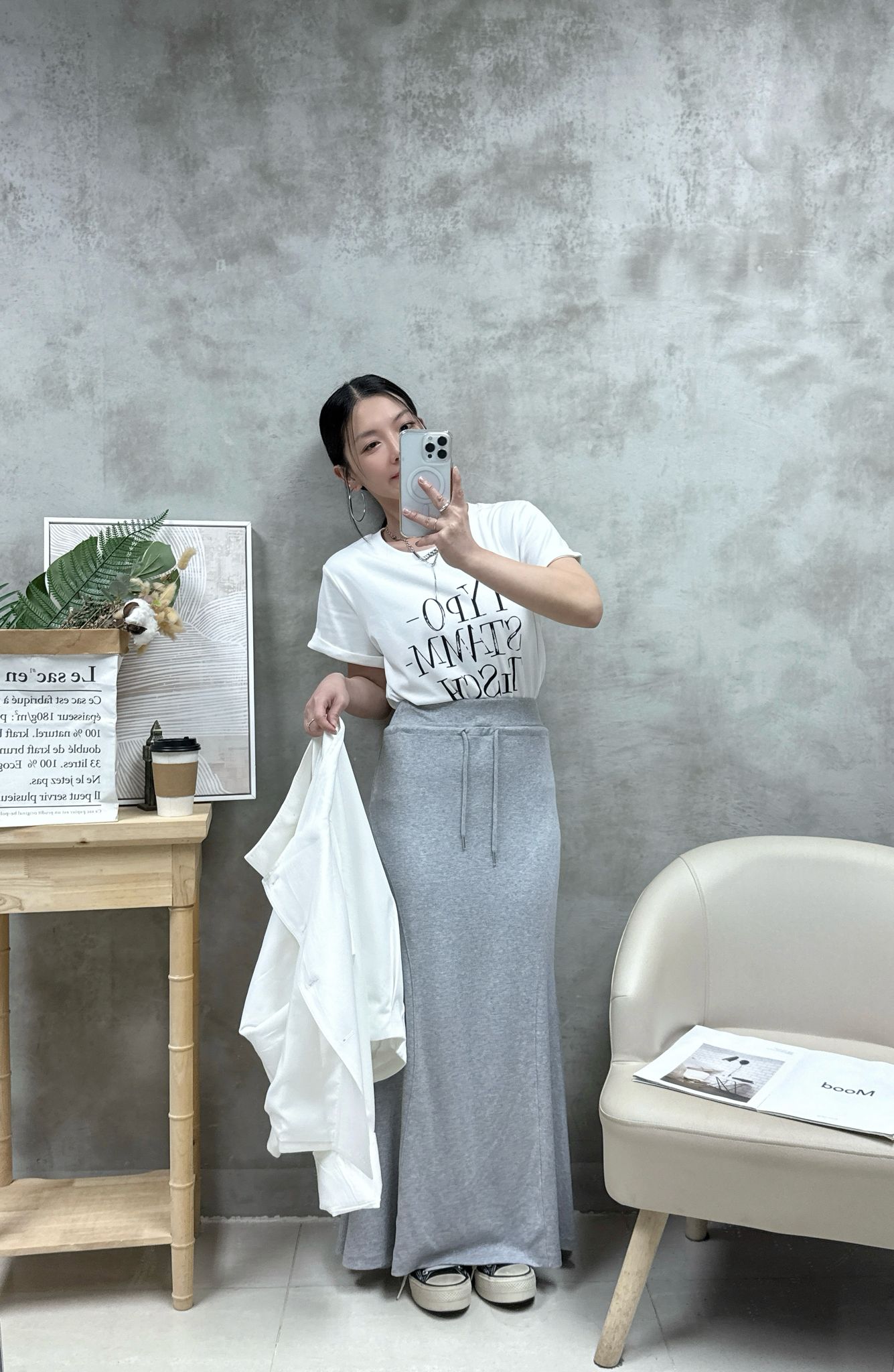 B07 大反領扣鈕外套