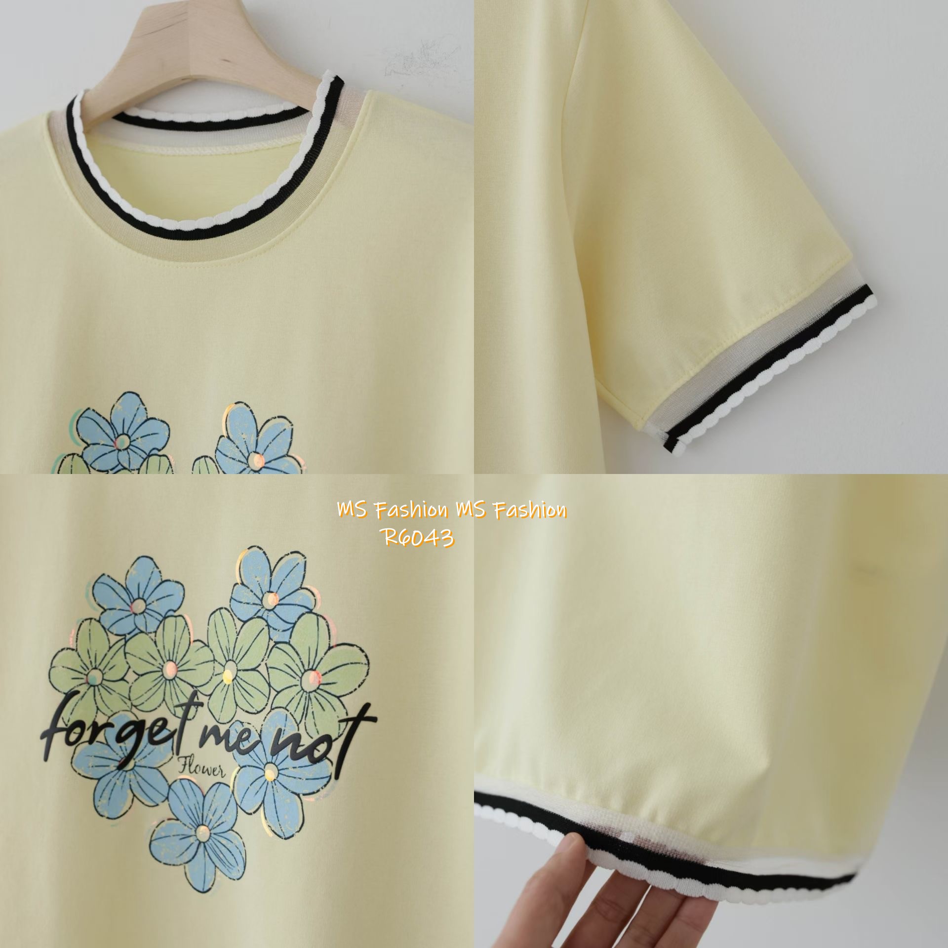 G6043 韓國🇰🇷花花字母print top