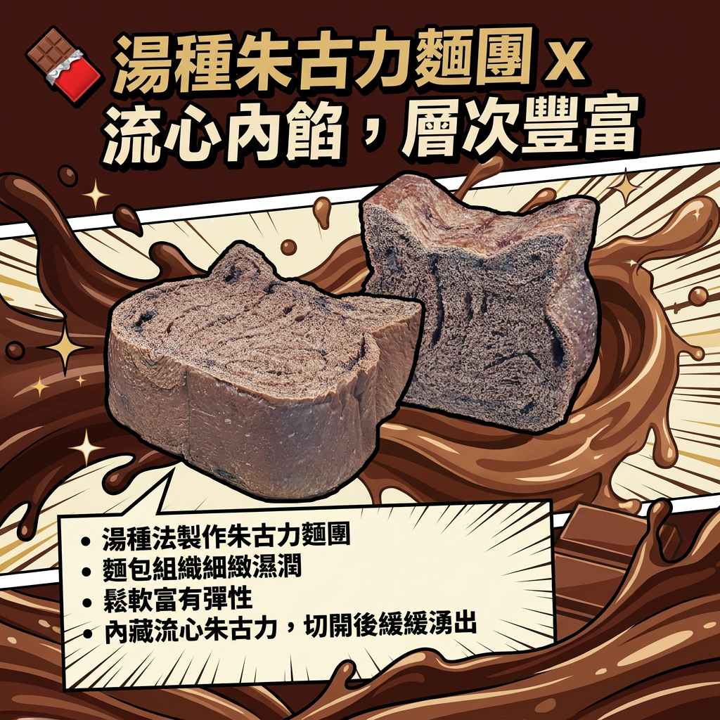 阿嫲｜朱古力貓貓吐司｜流心朱古力 x 湯種鬆軟 x 可愛貓貓造型