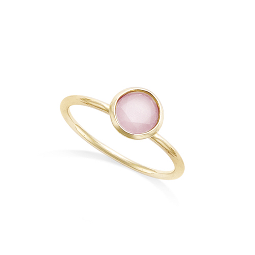 Blush Rose Elegance Ring Plaqué or
