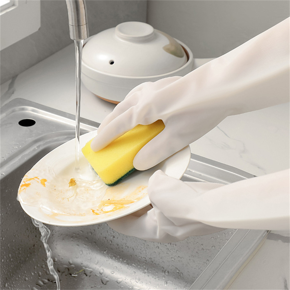 丁晴家務手套 廚房清潔手套 洗碗手套 搞衛生手套 防水防護手套 S [平行進口] HK2733