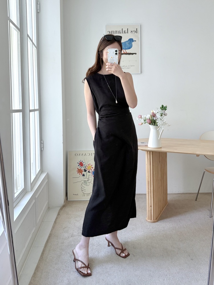Effortless Wrap Dress (Black)
