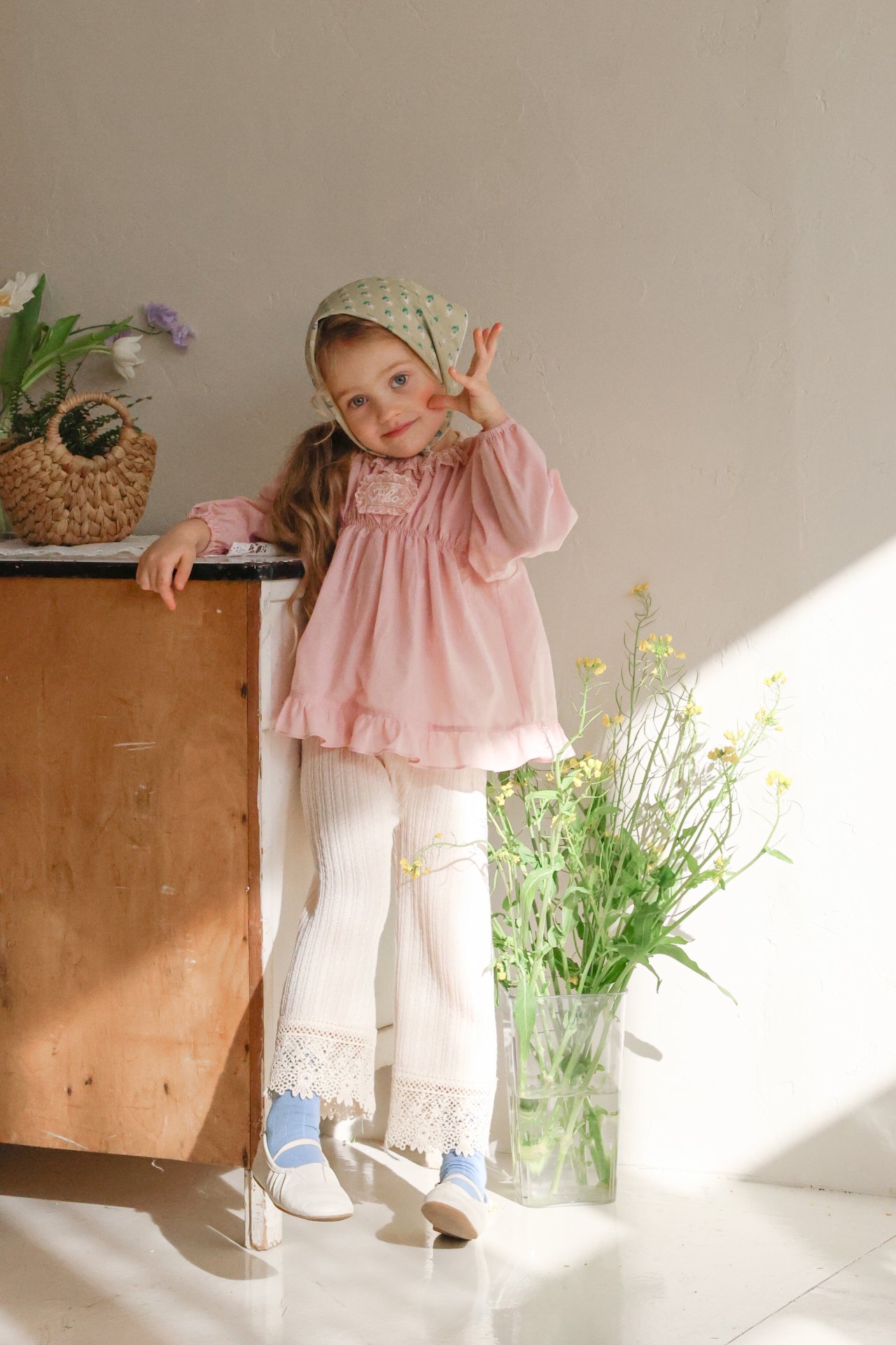 Flo | knit pants (Ivory 120(105-115)