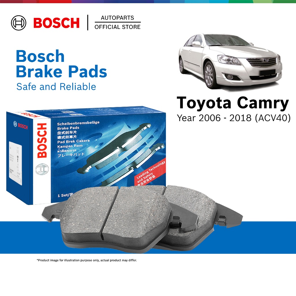 Bosch Front Brake Pads for Toyota Camry ACV40 ACV50 XV40 XV50 2.0 2.5 Hybrid (2006 - 2018) - 0986494430