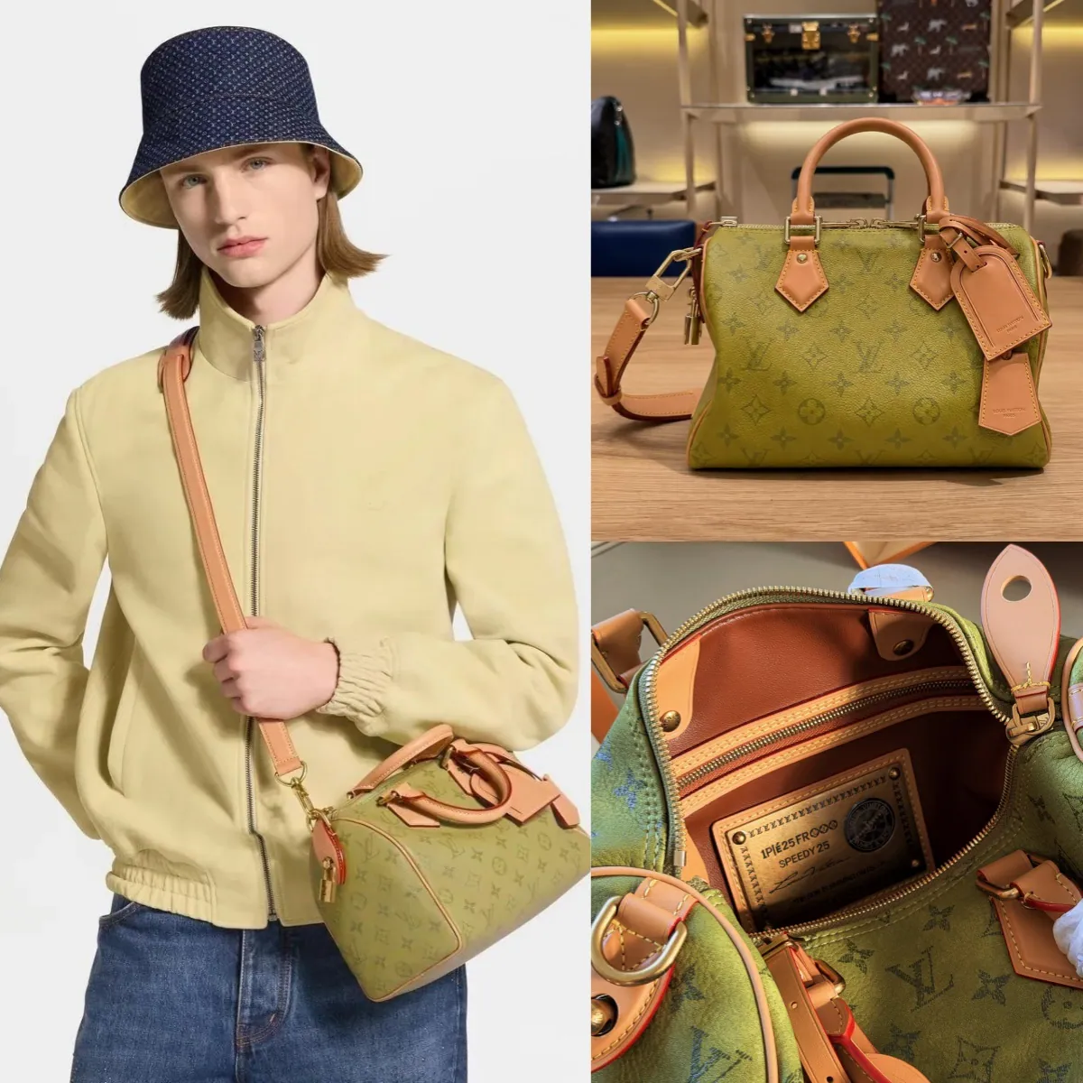 LV Speedy 抹茶綠手袋