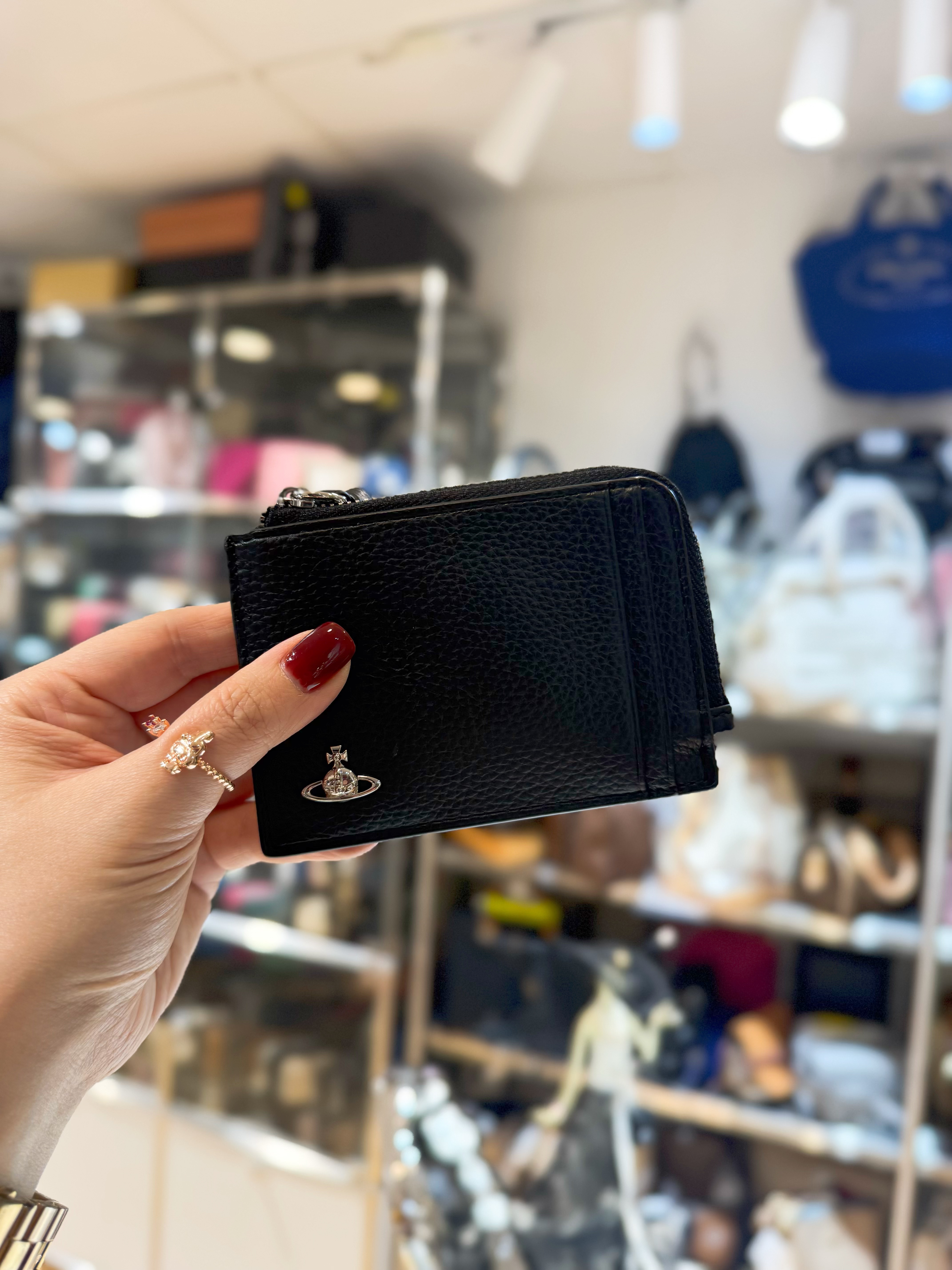 VW L zip card coin case blk/S