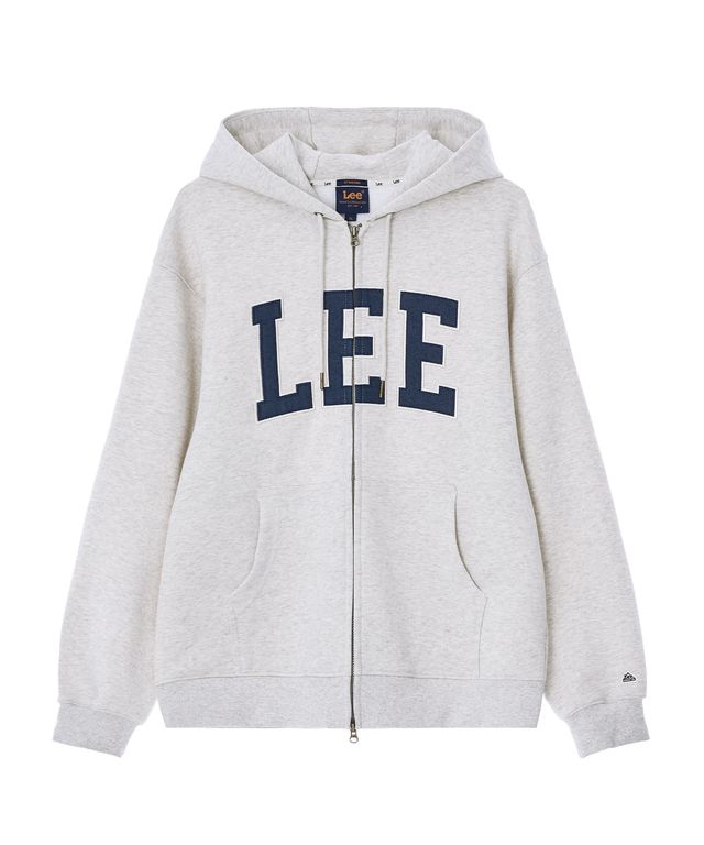 ★LEE★ Denim Applique Logo Hooded Zip-Up Oatmeal 8A0gFtLCom7CNVhlVL20iKqJbMJvOT