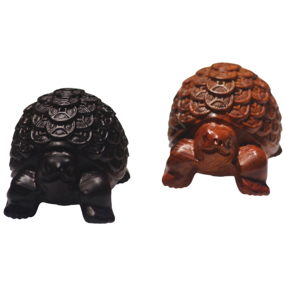 小龜 龜殼 木雕刻