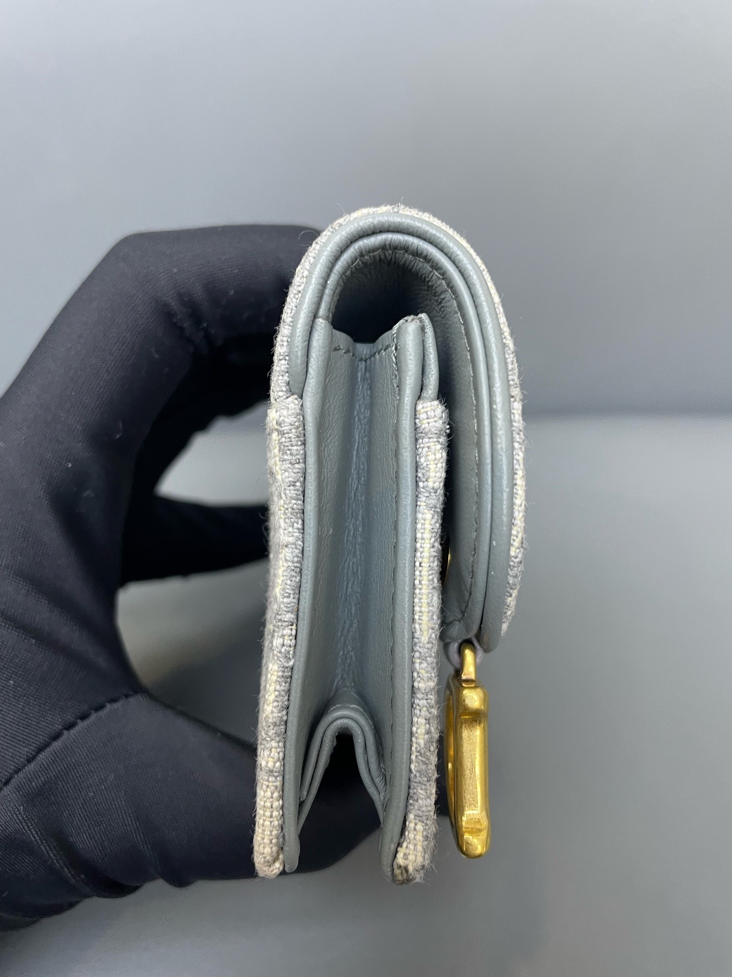 【預訂貨品】Dior經典灰色帆布卡包