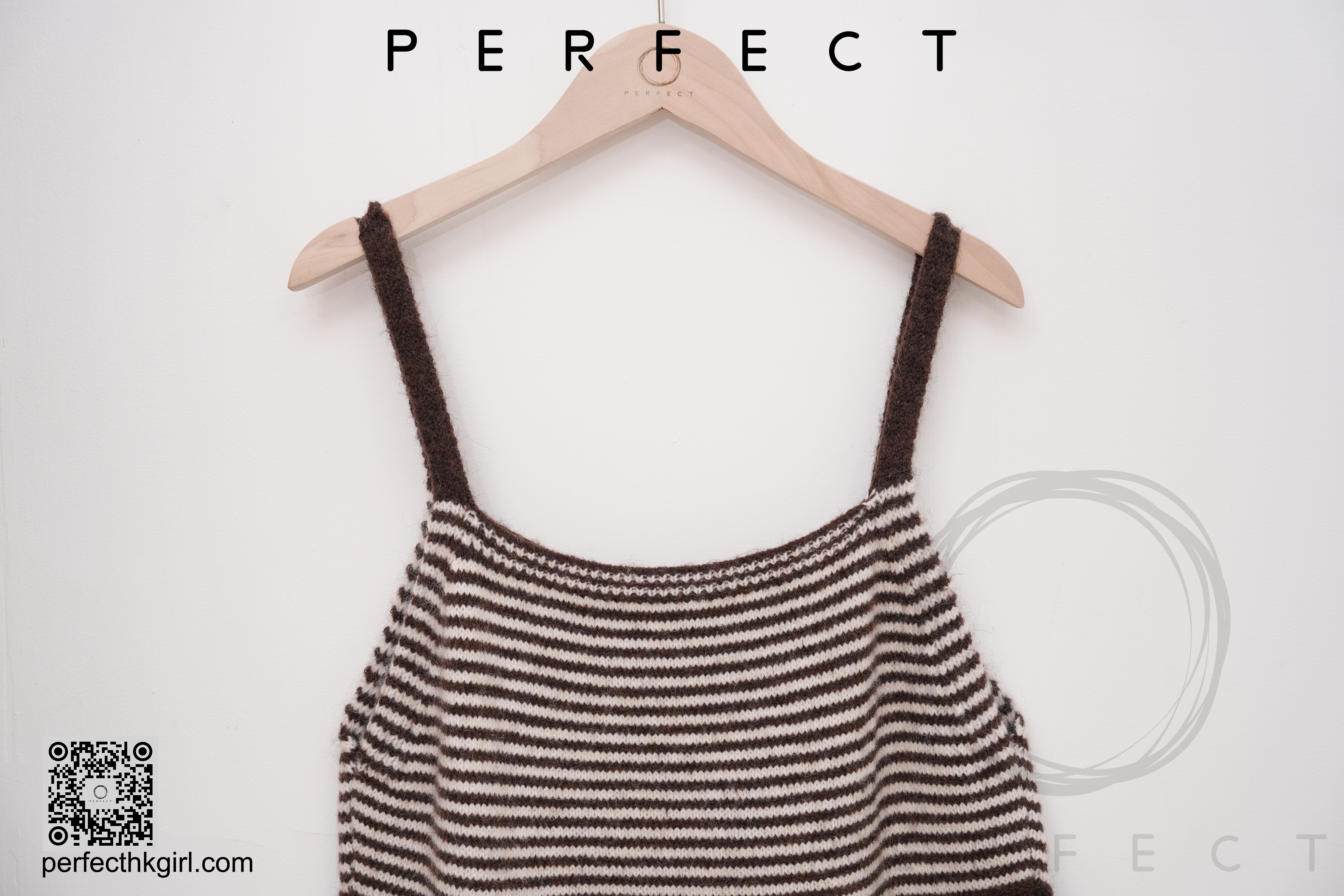 T0041_針織吊帶文青間條背心外搭（大地啡色）