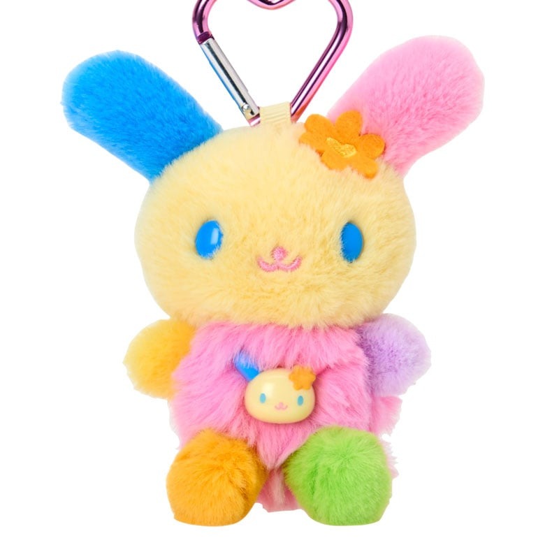現貨｜Sanrio Usahana 彩耳兔 精彩的串珠系列 日版 吊飾 毛公仔 連心形扣 (76705-1)