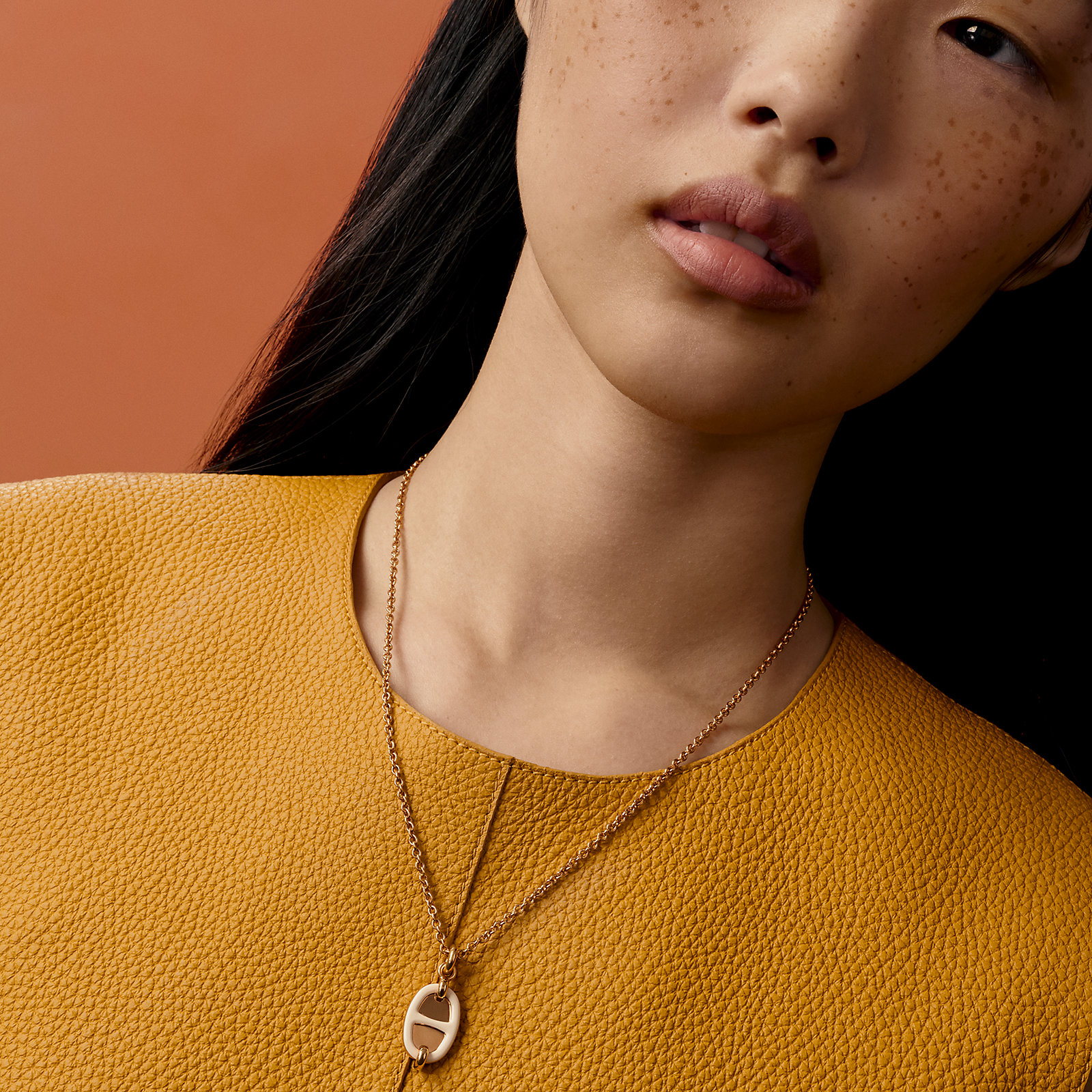 Hermes Mini Maillon豬鼻子頸鏈  ✨白玫瑰金 黑金/白金/粉金