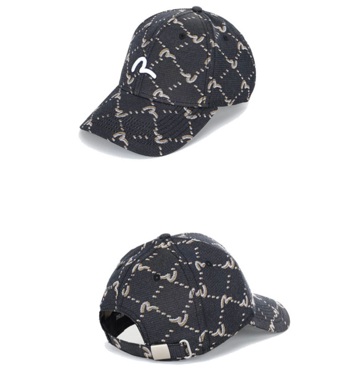 $168頂。韓國直送。韓國潮牌專門店/免稅店 MONOGRAM CAP提花棒球 男女同款EU021