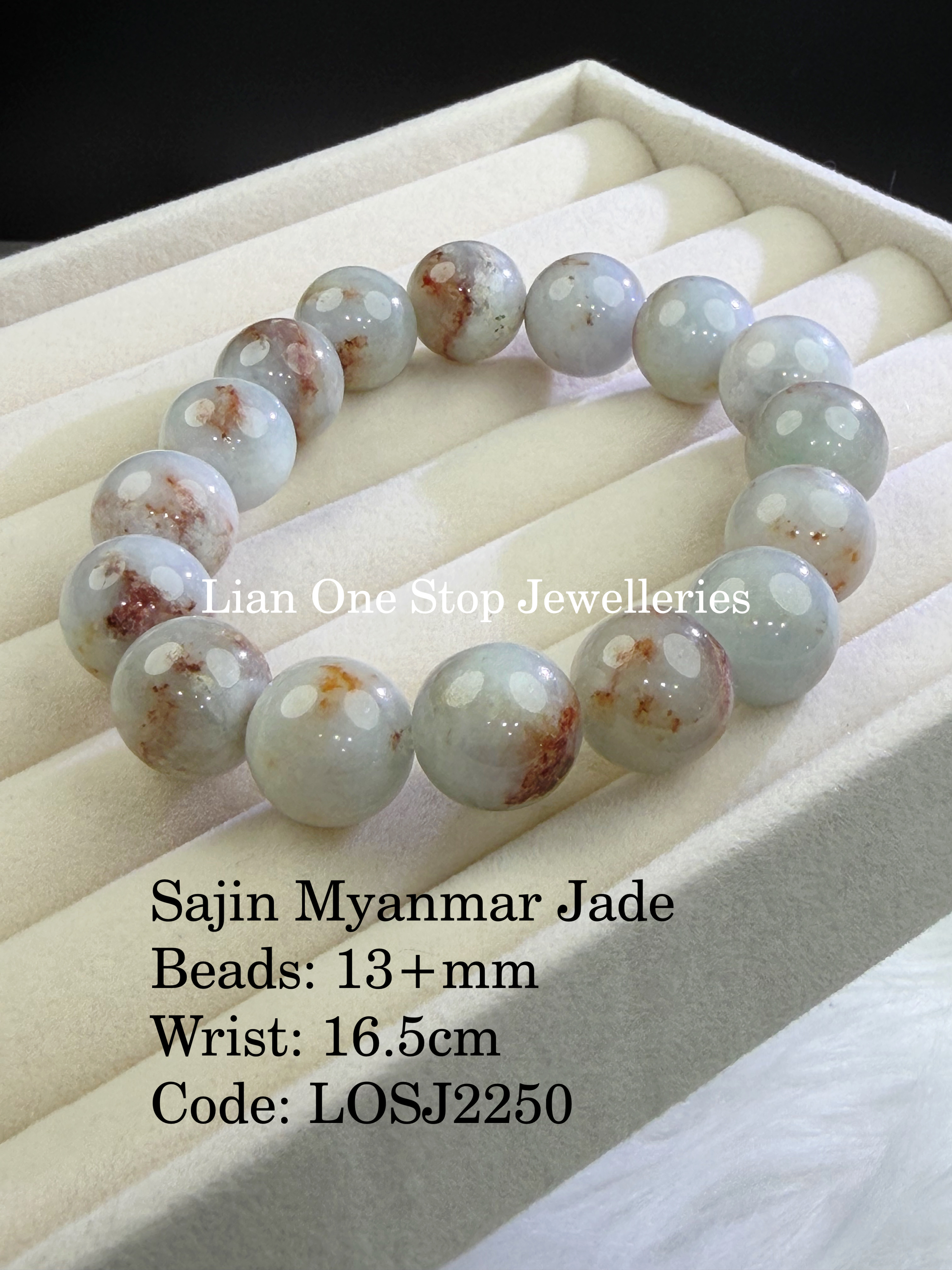 Code: LOSJ2250 Sajin Myanmar Jade 13+mm