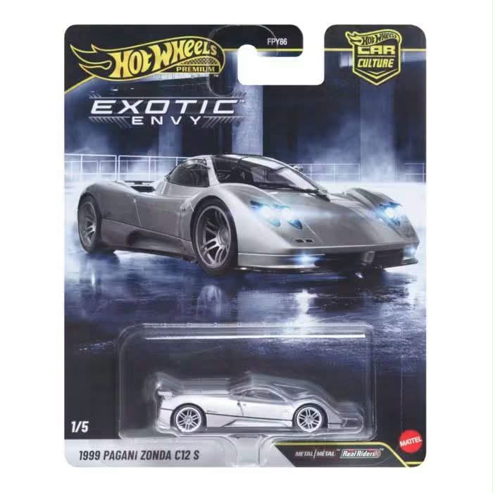 【預訂 Pre-Order】 Hot Wheels Car Culture 2027 Exotic Envy Set of 5:  Pagani Zonda C12 / Ferrari F40 /  Bugatti EB110 / Porsche 911 GT1 / Dodge Viper RT