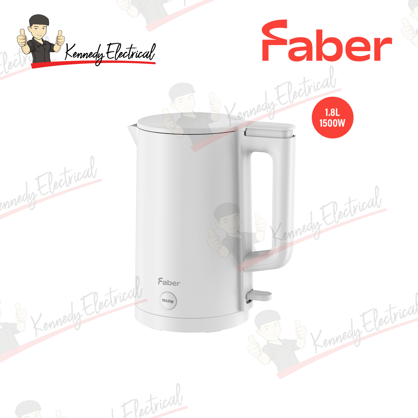 Faber 1.8L Jug Kettle DW X1799WH