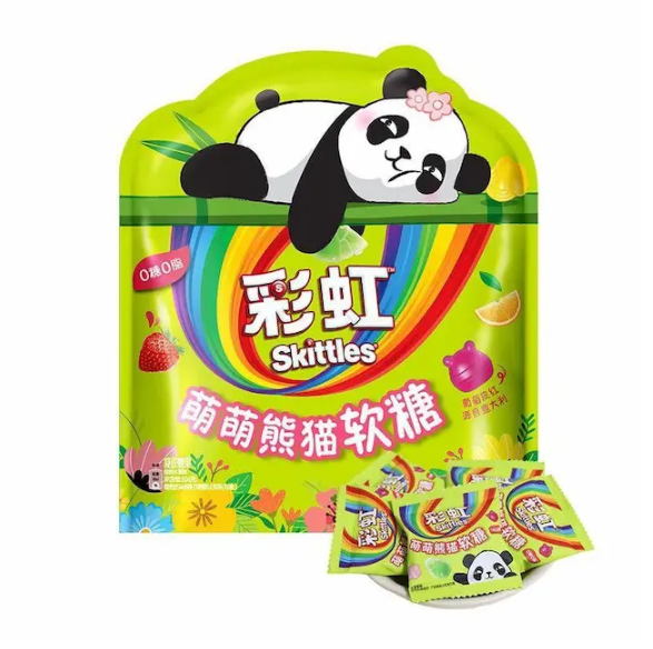 Skittles 彩虹萌萌熊貓軟糖 504g(每包約48袋 (袋數以實際為準)) 平行進口