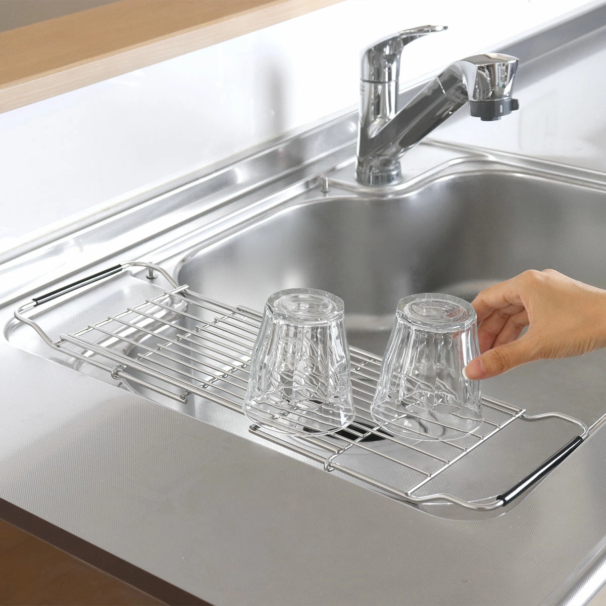 🔥🔥【日本製《大木製作所》不鏽鋼可伸縮洗碗盤瀝水架】