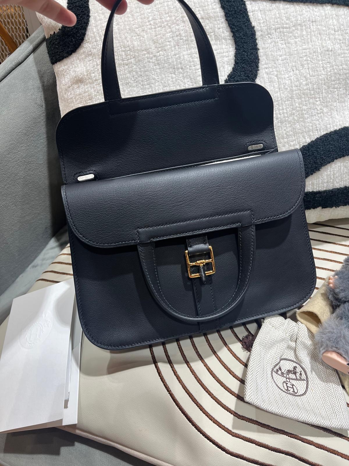  未使用品 Hermes mini halzan,黑金 STAMP K 100%Authentic,Unused 未使用品 ✅專門店收據✅防塵袋✅box