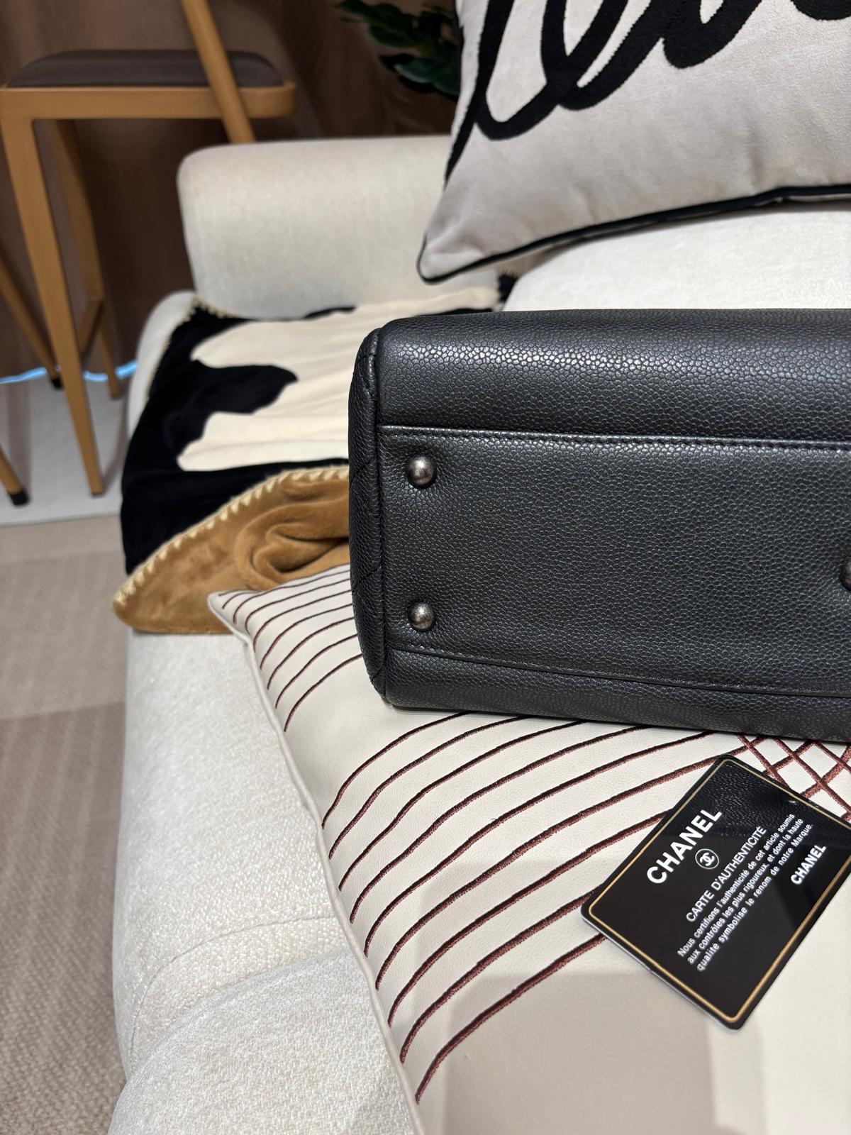 Chanel chain tote bag Caviar Skin grey 100%Authentic,95%new ✅22card✅dust bag 