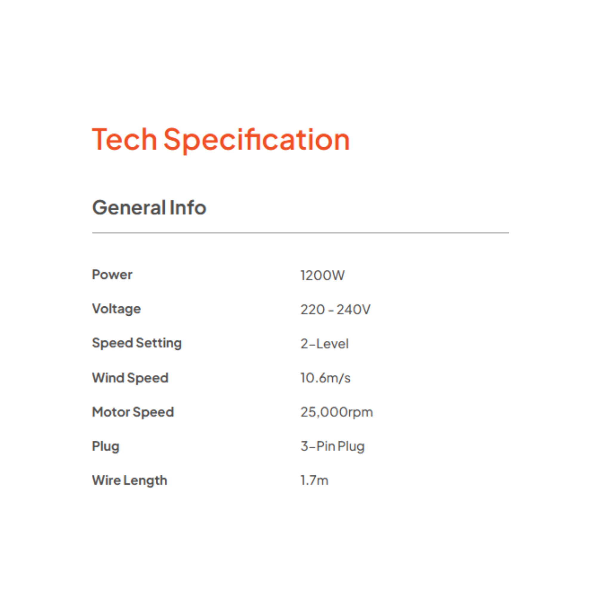 Russell Taylors 1200W Foldable Travel Hair Dryer (HD1)