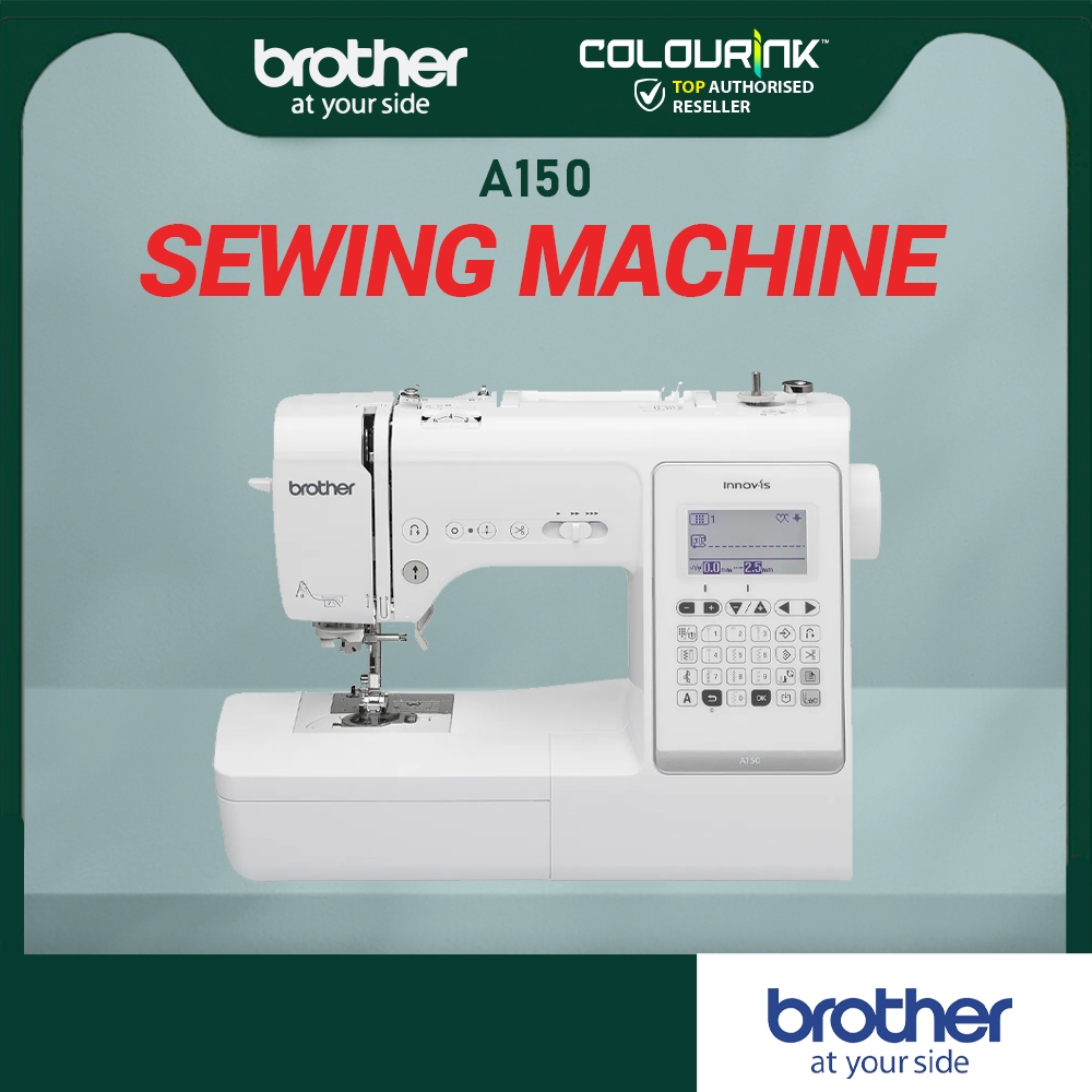 Brother A150 Portable Strong Computerized Sewing Machine 10 Buttonhole Stitches 150 Stitches 4 Lettering