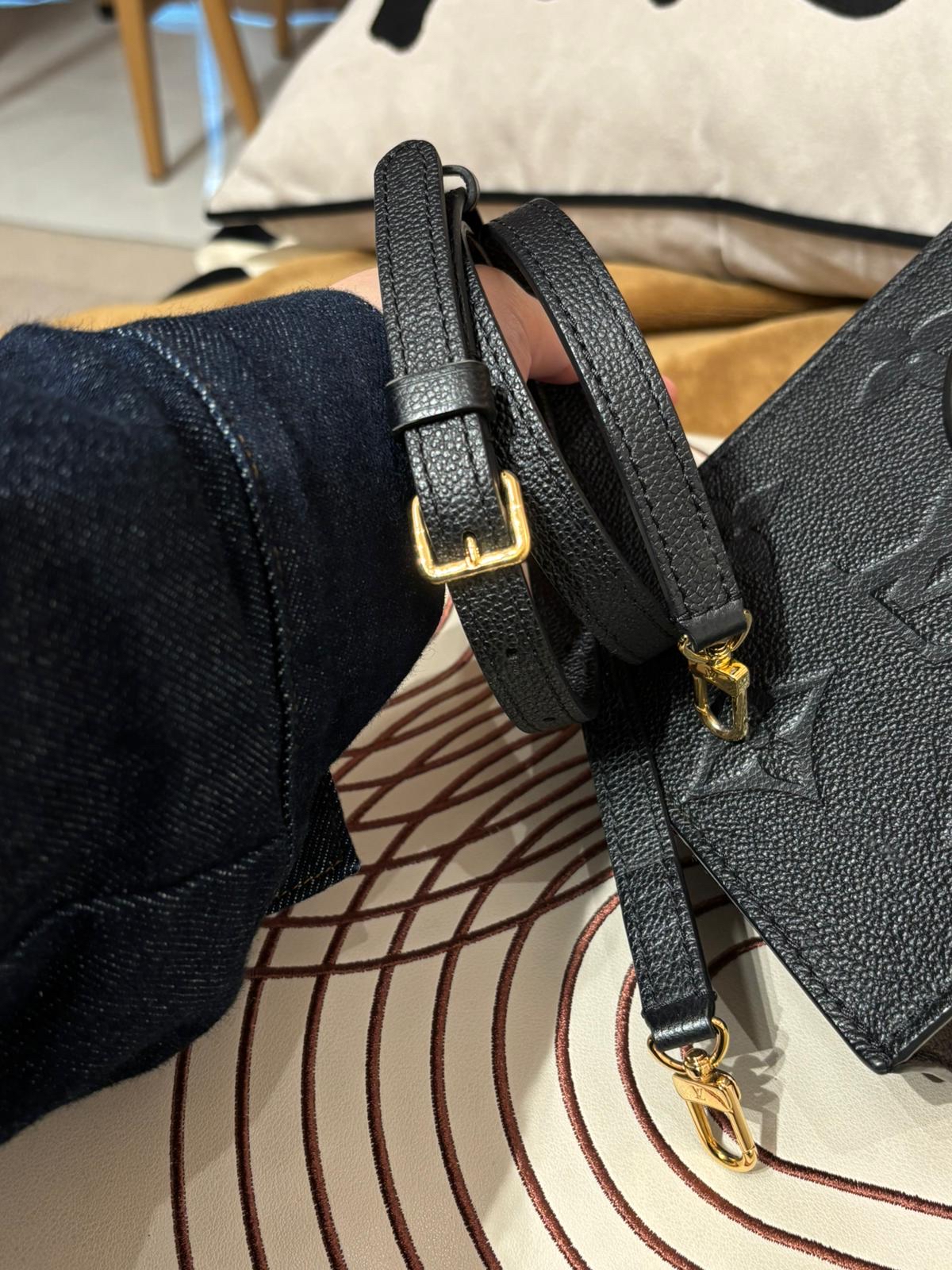 LV Petit SAC Plat Empreinte 2WAY Bag M81417 黑色牛皮98%new ✅長肩帶斜孭可以調節長度✅dust bag 