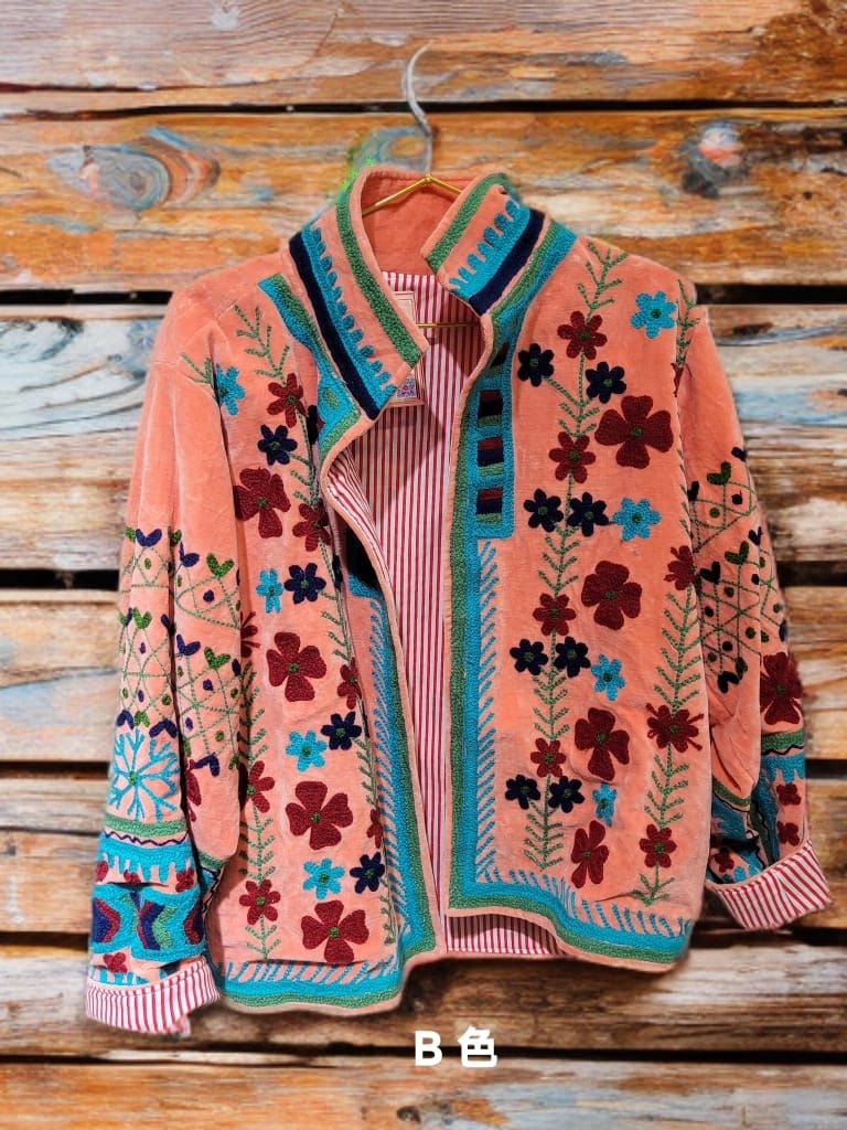 印度 Suzani 刺繡絲絨褸 