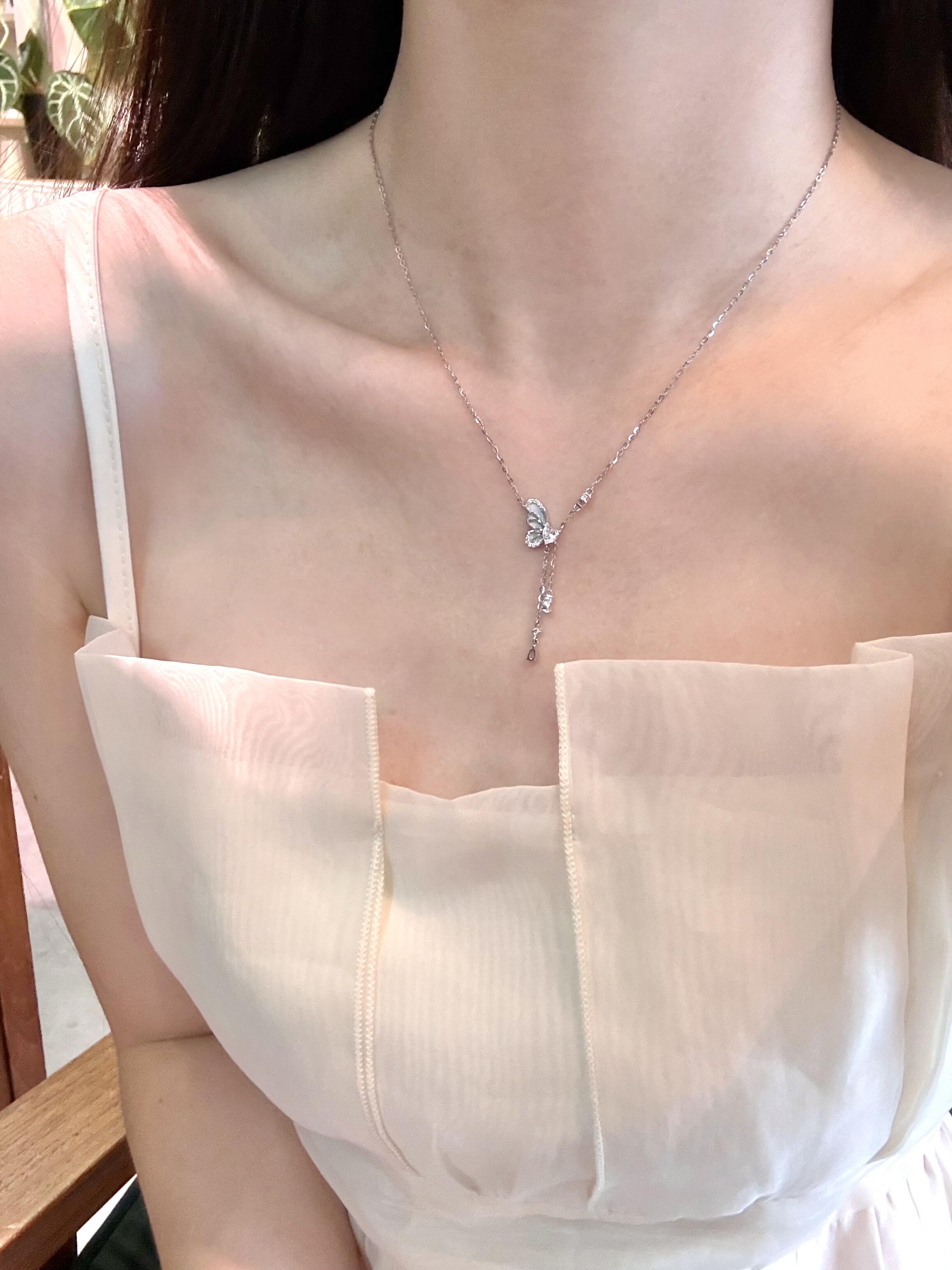 夜光星夜蝴蝶项链