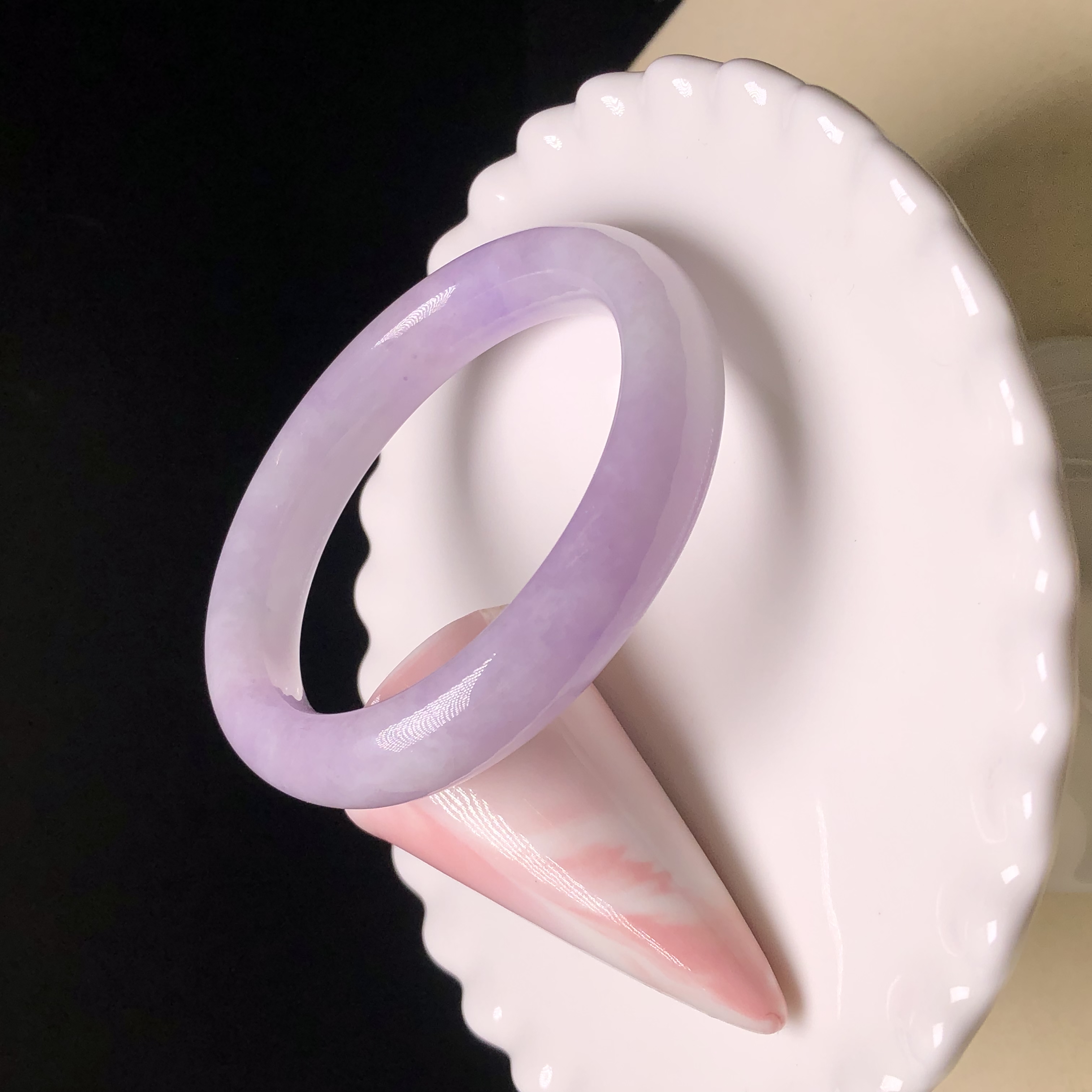 C06736 木那紫羅蘭飄花福鐲50.1mm