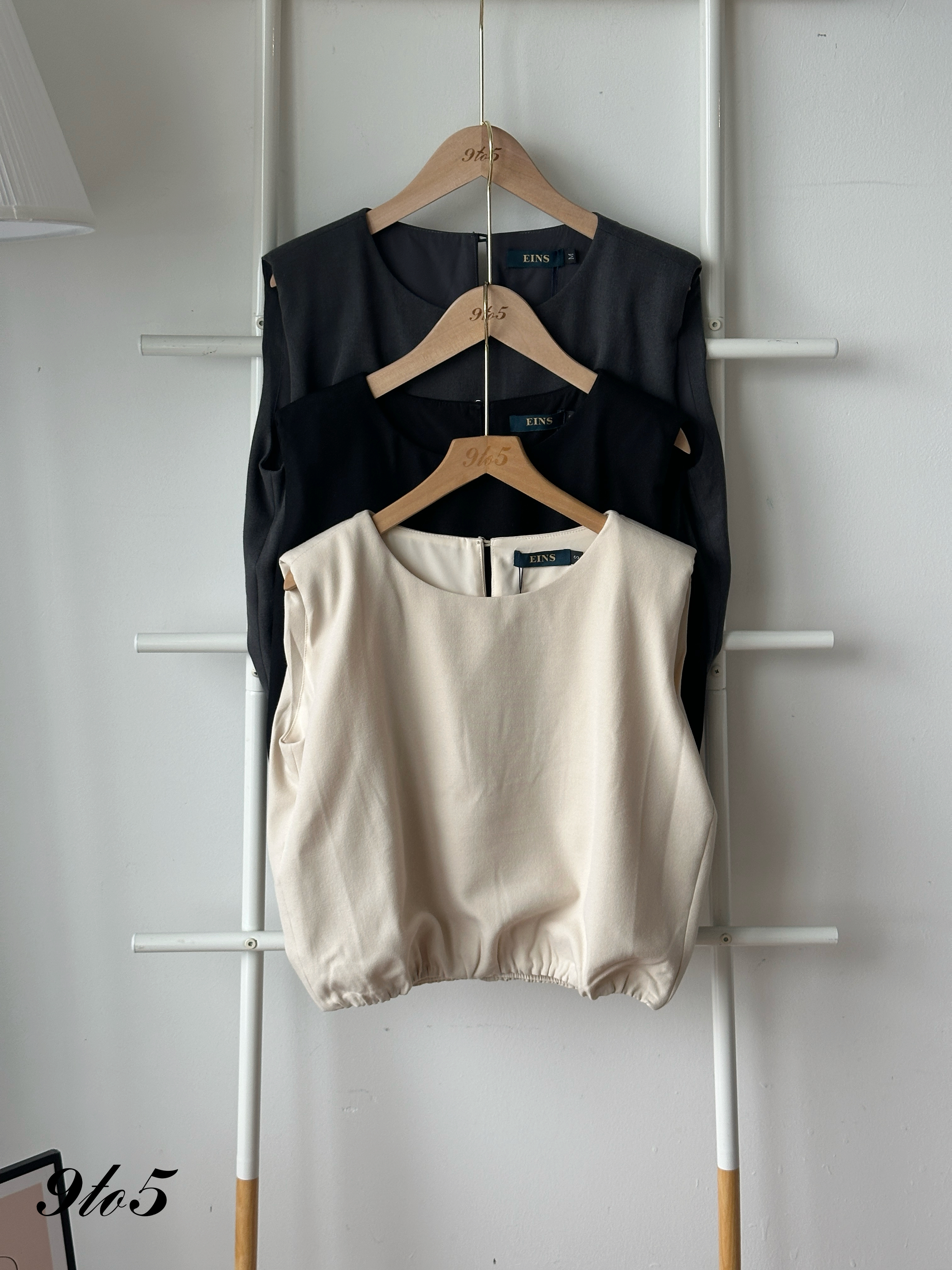 T4293 Sleeveless Round Neck Top - 3 Colors 