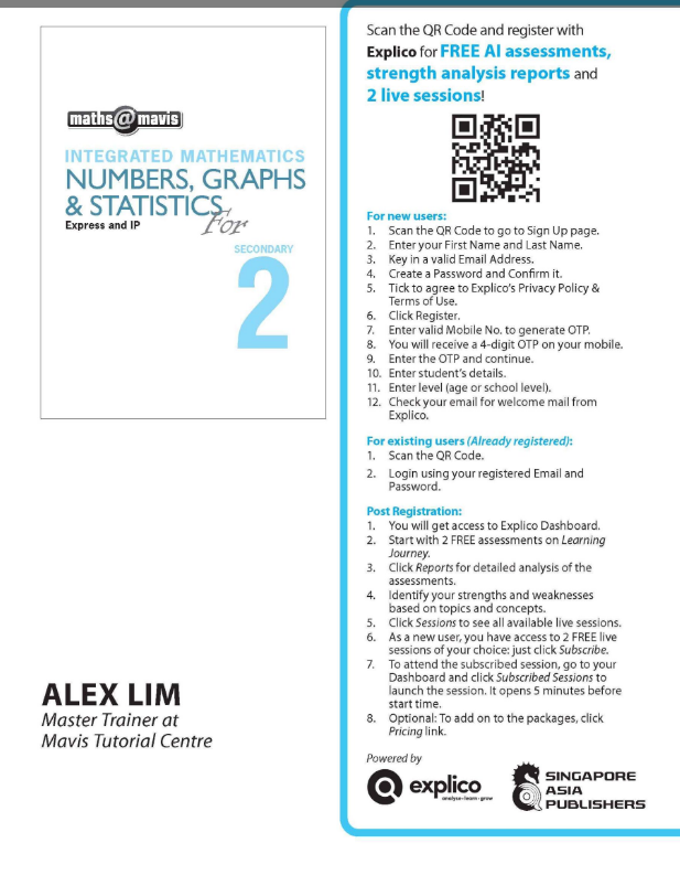 Secondary 2 Integrated Mathematics Numbers, Graphs & Statistics