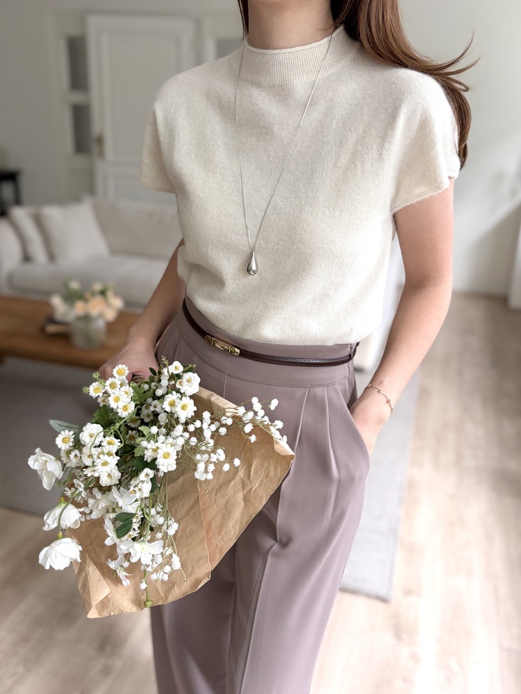 Daily Angora Knitted Top (Ivory)